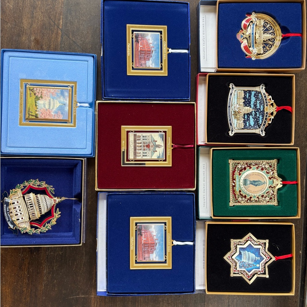 US Capitol/Congressional Ornament Lot- 9